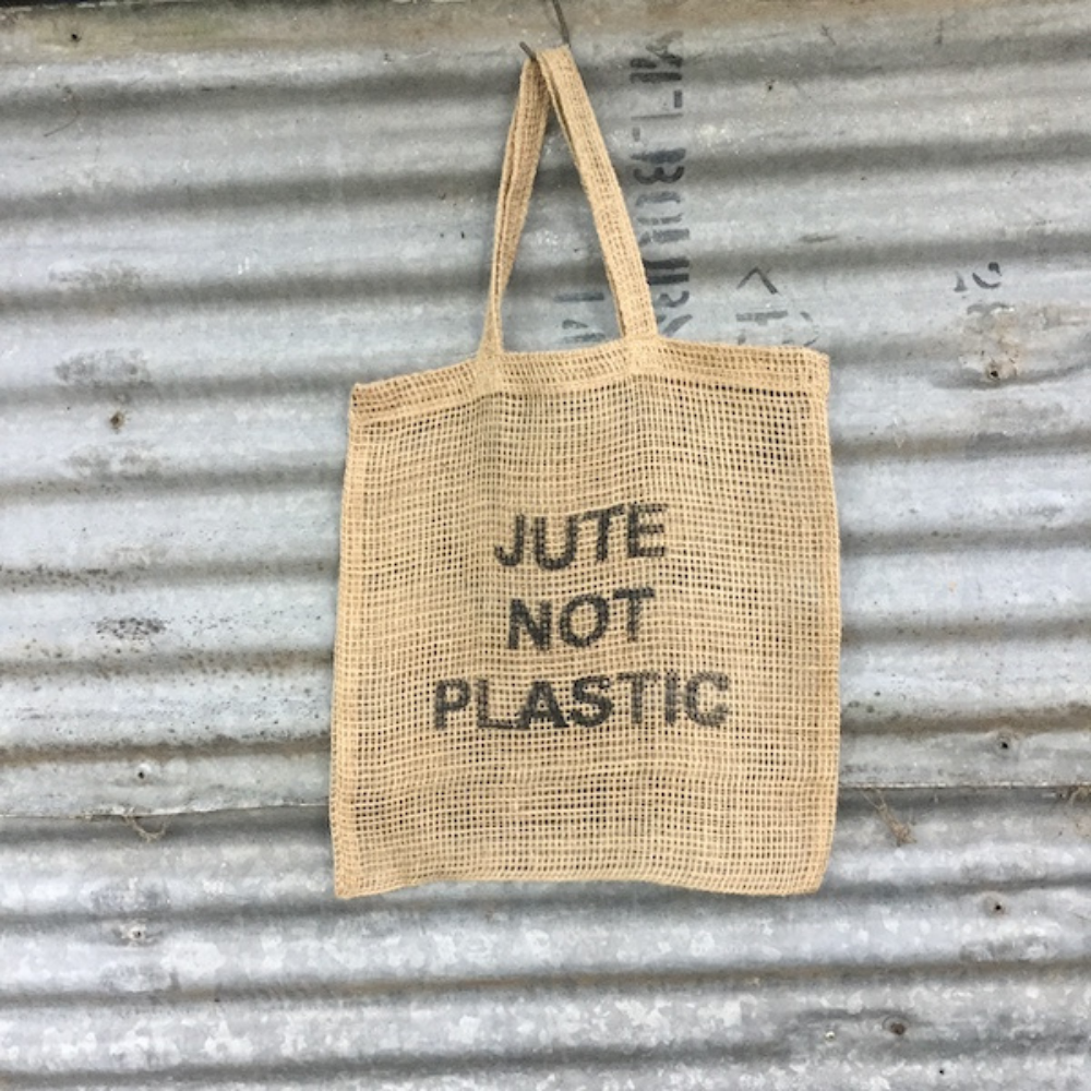 Jute plastic bag outlet