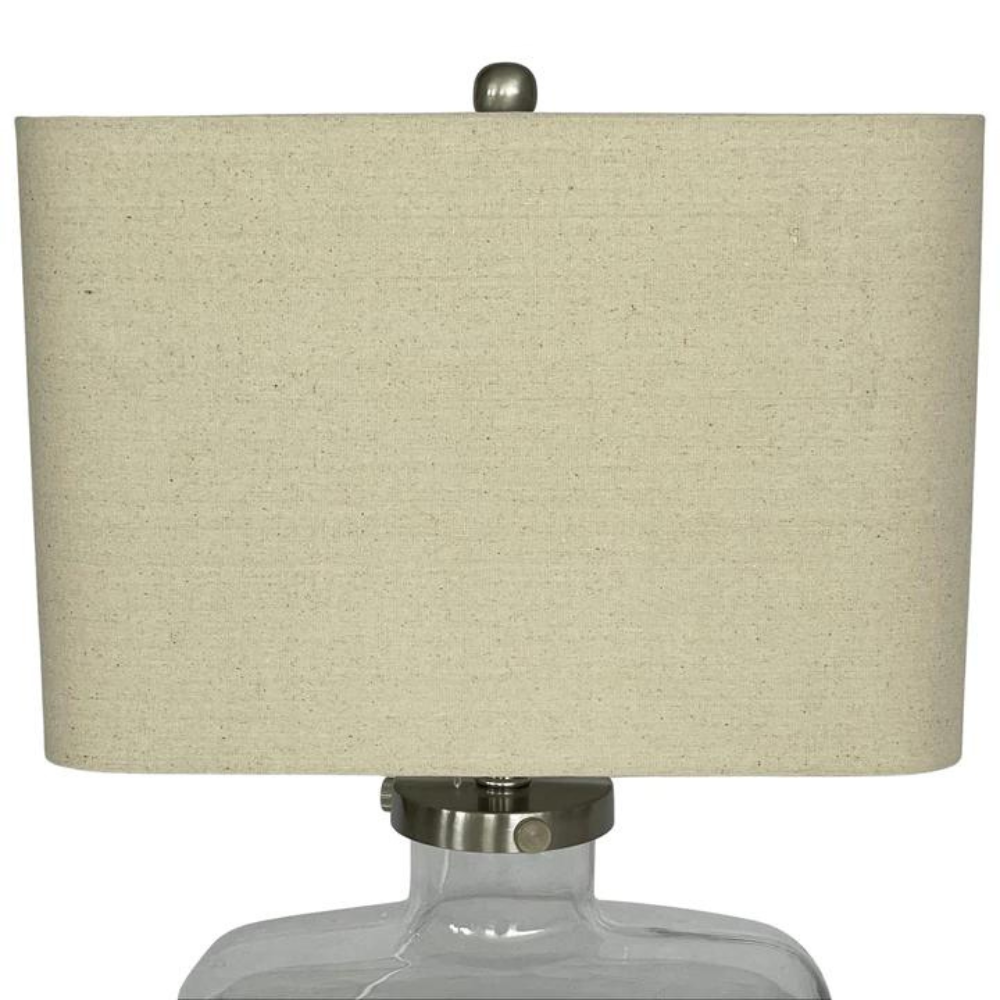Fillable glass floor shop lamp